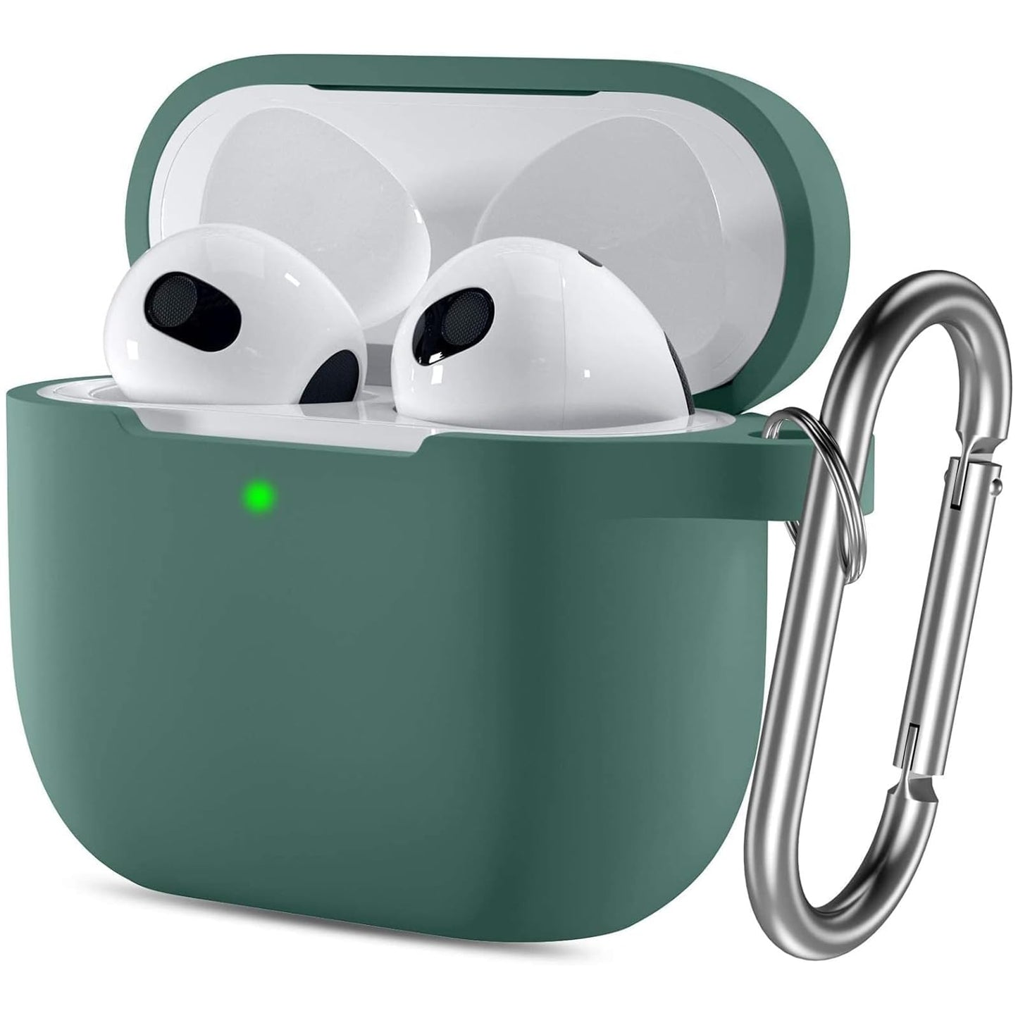 AirPods 4 ケース 対応 AirPods 第4世代 ケース 装着するまま有線充電可能 衝撃吸収 エアーポッズ4 カバー エアーポッズ 第4世代 カバー 軽量 全面保護 耐衝撃 カラビナ付き