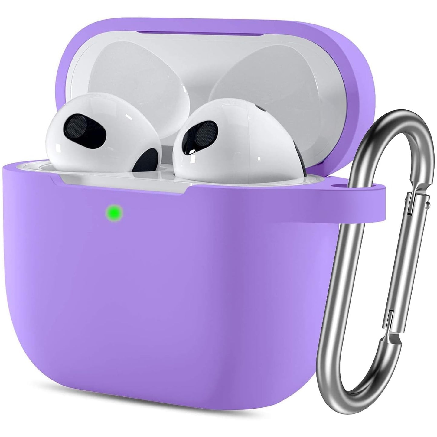 AirPods 4 ケース 対応 AirPods 第4世代 ケース 装着するまま有線充電可能 衝撃吸収 エアーポッズ4 カバー エアーポッズ 第4世代 カバー 軽量 全面保護 耐衝撃 カラビナ付き