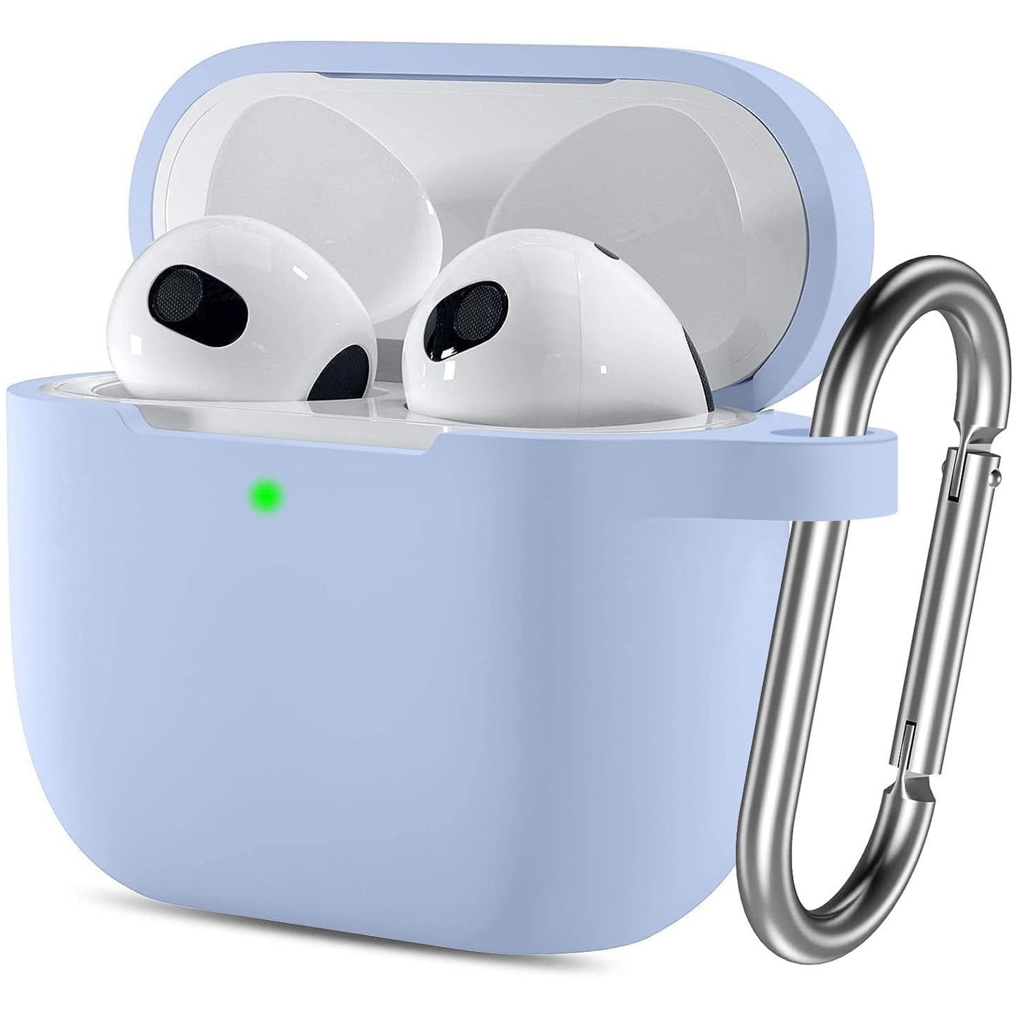 AirPods 4 ケース 対応 AirPods 第4世代 ケース 装着するまま有線充電可能 衝撃吸収 エアーポッズ4 カバー エアーポッズ 第4世代 カバー 軽量 全面保護 耐衝撃 カラビナ付き