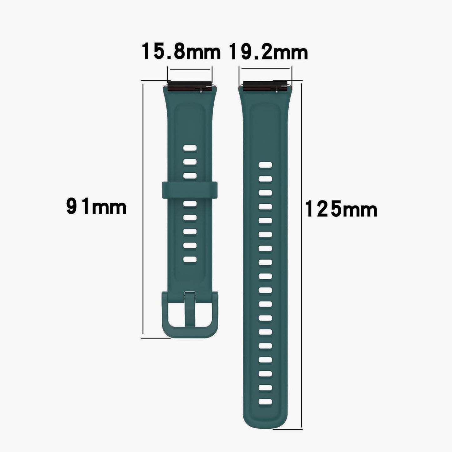 Huawei band7対応交換バンド 2本セット ファーウェイ バンド7替えバンド 柔らかい band7用ベルト シンプル 通気 調節可能 軽量(ブラック+ライトグレー)
