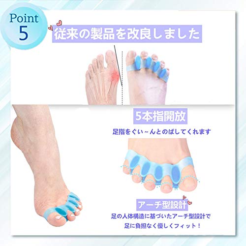 足指を広げる 足指サポーター 足指開きグッズ フットケア 足指パッド シリコン足指を広げる 足指サポーター 足指開きグッズ フットケア 足指パッド シリコン素材 水洗い可能 着脱やすい 柔らかい 【2個セット】男女兼用 (ブルー)素材 水洗い可能 着脱やすい 柔らかい 【2個セット】男女兼用 (ブルー)