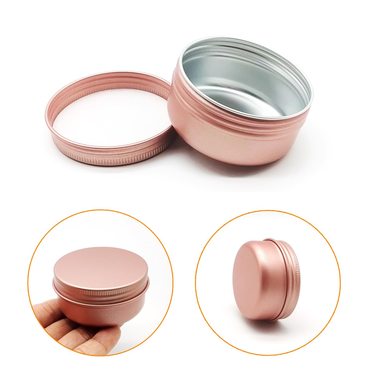 15個パック 15ml 1/2oz マットピンク アルミ缶 詰め替え クリームケース 15g 容器 コスメ 小分け容器 軟膏 アルミケース アルミジャー クリームケース 化粧品 旅行、出張 小物用収納ボ 茶 蝋燭 唇光沢 バーム ローション アルミ容器 クリームジャー 桃色