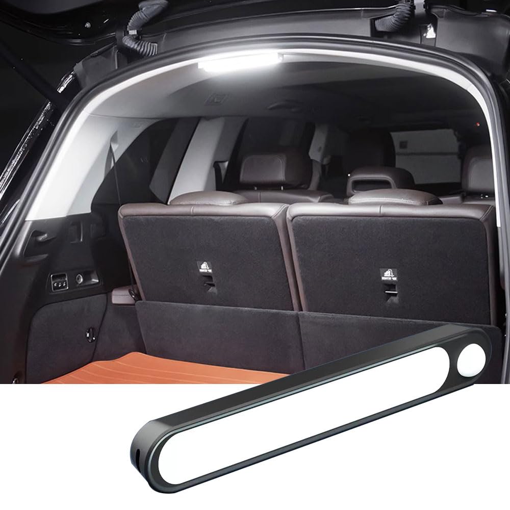 車のルーフのライト LEDセンサーライト バーライト 充電式ライト 2列のランプビーズ キャビネットライト 大容量電池 マグネット内蔵 車内照明 足元灯 配線工事不要