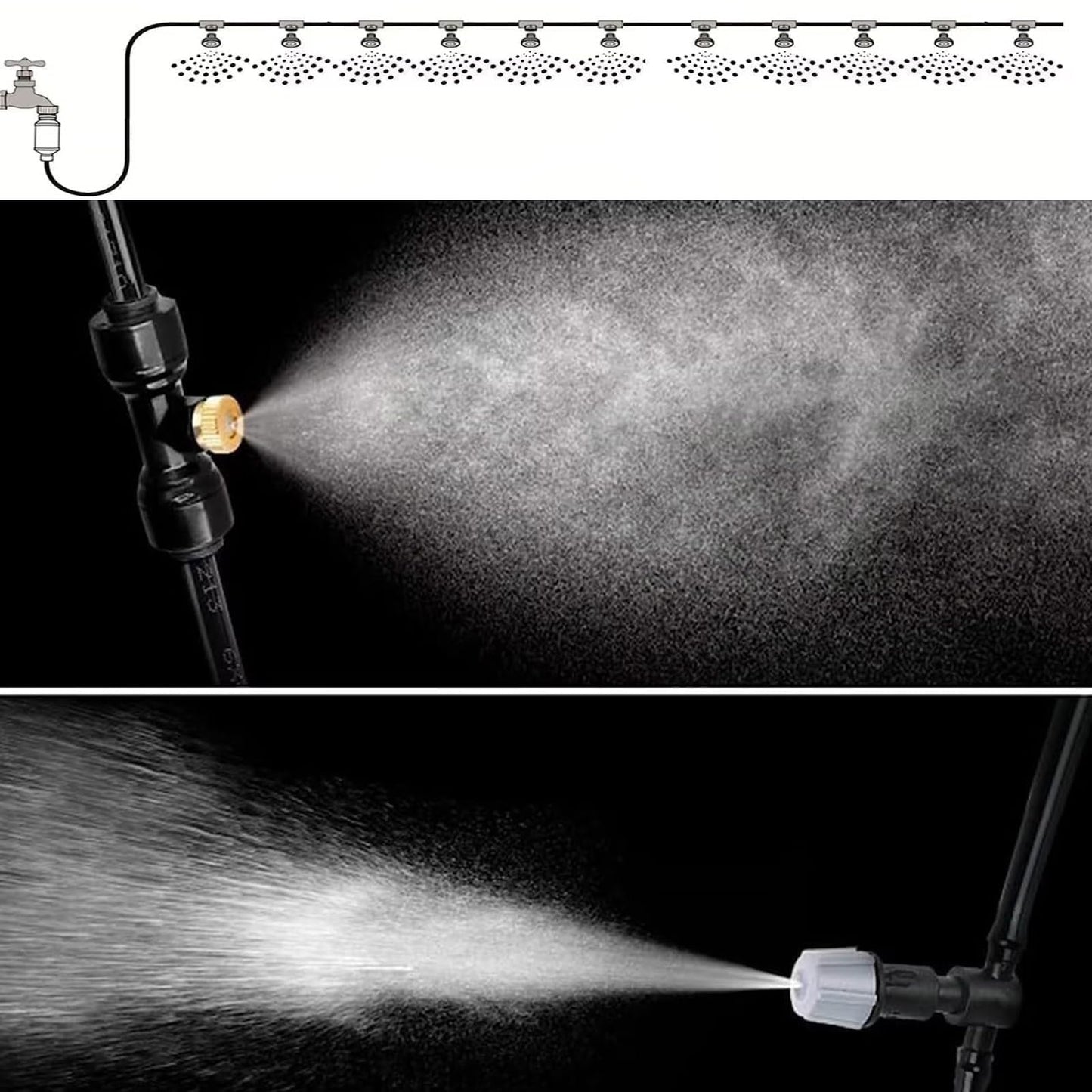 21点セットミストノズル 散水 噴霧ノズル ミスト散水ノズル 散水用具 ミストノズル 屋外冷却システム適用 ドリップ灌漑システム散水用具 点滴灌漑 ミストシャワー 散水用具