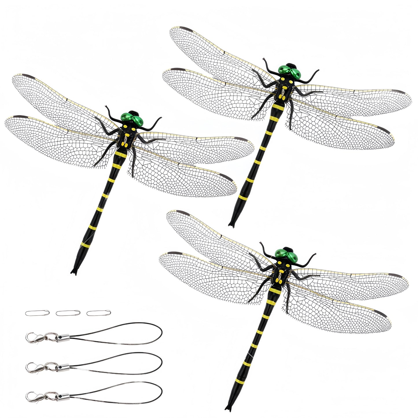 12CM-3匹) おにやんま オニヤンマ君 虫除け おにやんまくん 虫除け 大きい 12cm 本物サイズ 蜂よけオニヤンマ 蜻蛉 昆虫 虫 動物 模型 トンボ 登山 キャンプ 釣り 衣服 玄関 室内装飾など