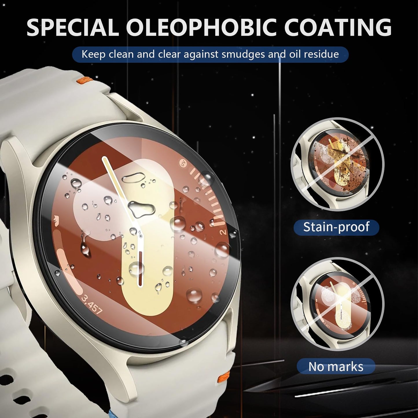 【4枚入り】for Samsung Galaxy Watch 7/6/5/4 40mm ガラス フィルム 9H高硬度保護 貼り直し可 Galaxy Watch 7/6/5/4 40mm 保護フィルム 気泡防止 飛散防止 高清 耐指紋 ギャラクシーウォッチ 7/6/5/4 40mm フィルム