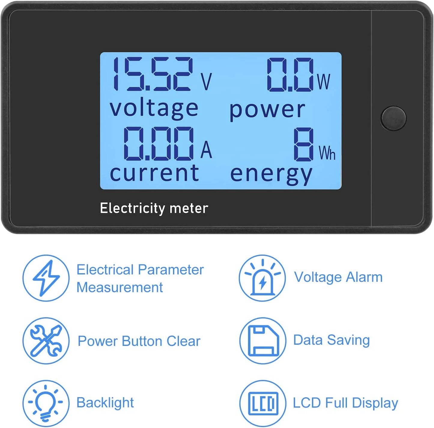電流計電圧計 DC 7.5-100V 50A電圧テスター電力メーターエネルギーメーターボルトアンペアワットメーター電圧電流LCDディスプレイ75mV シャント付きマルチメーター