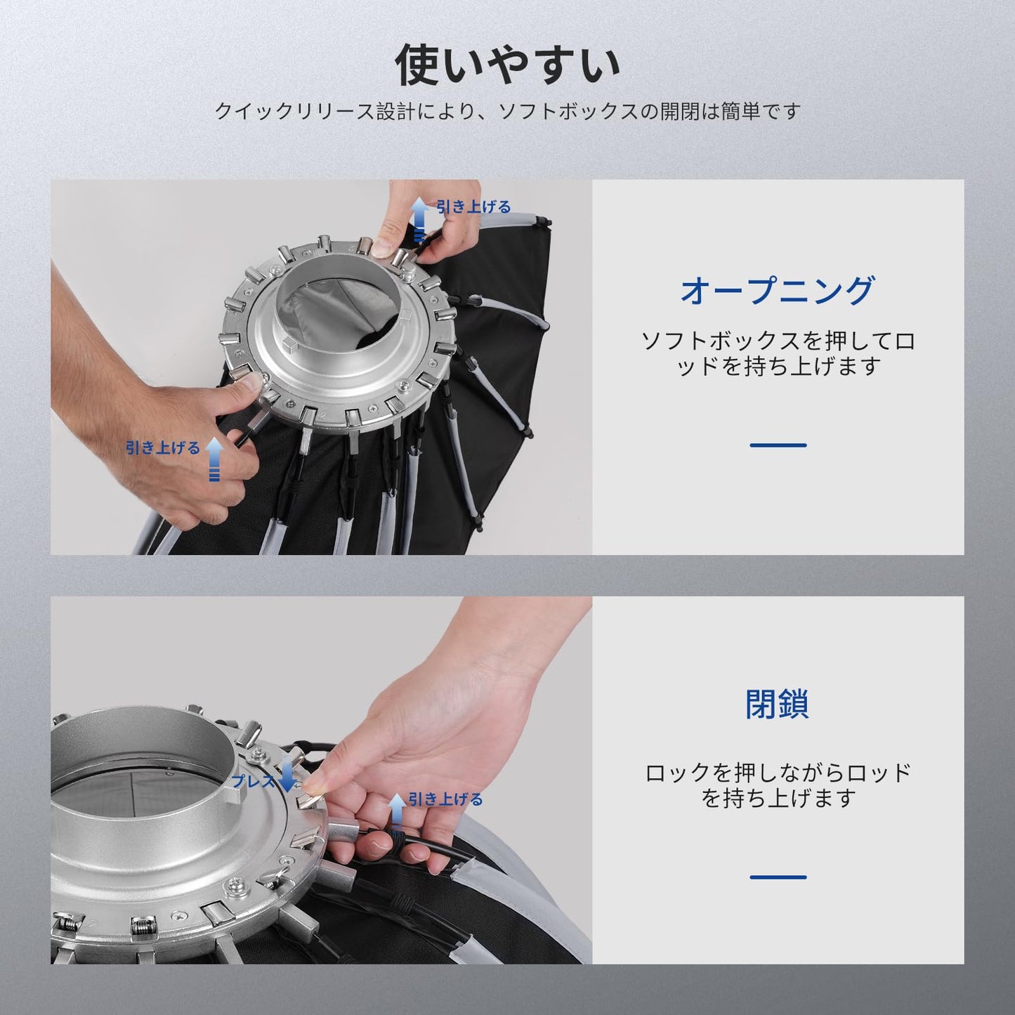 NEEWER 55cmソフトボックス ライトボックス クイックセットアップ クイック折りたたみ ディフューザー/ハニカムグリッド/バッグ付き Bowensマウント Aputure 120d Light Dome Godox sl60w NEEWER RGB CB60に対応