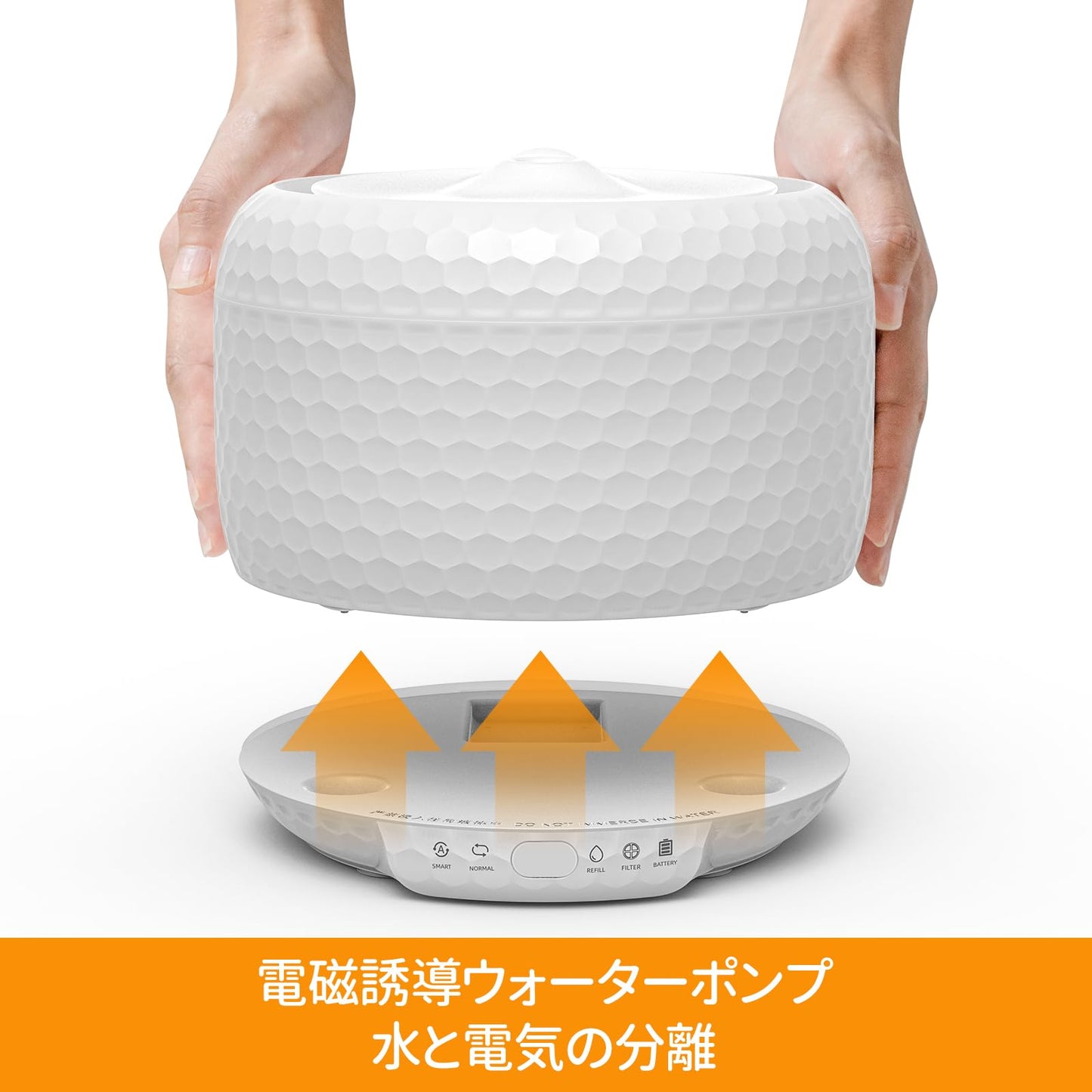Petsuper 自動給水器 猫 水飲み器 ペット給水器 自動循環式 水量目視可能 静音 お留守番対応 大容量 節電 省エネルギー 犬猫用水飲み器 お留守番対応 ペット用品 活性炭フィルター付き 水洗い可能 中小型犬猫用(ホワイト)PW01