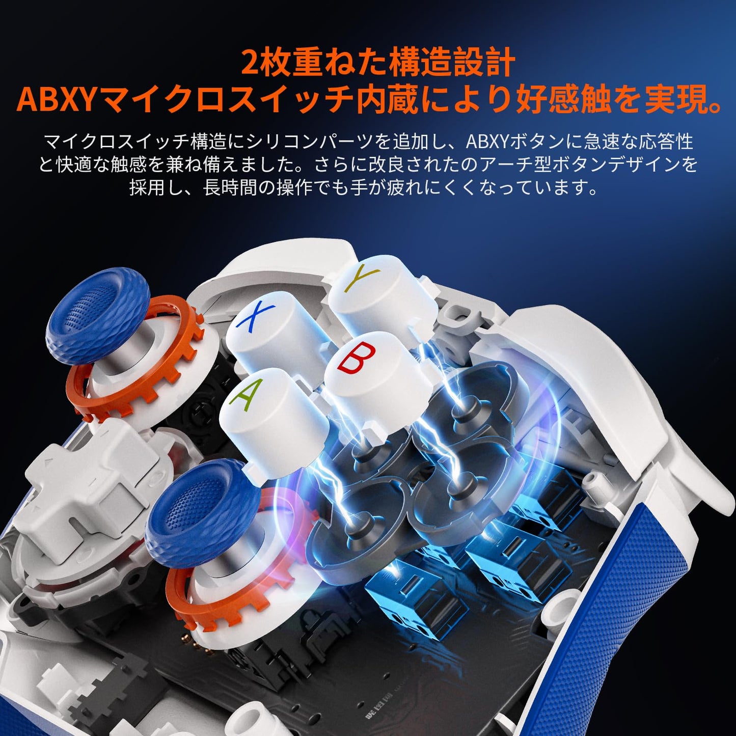BIGBIG WON BLITZ2 コントローラー 無線/有線接続 2000Hzポーリングレート 16個のメカニカルスイッチボタン 0.0005秒超低遅延 360°シリコングリップ 1000mAh大容量バッテリー アプリ対応 FPSプロゲーマー向け