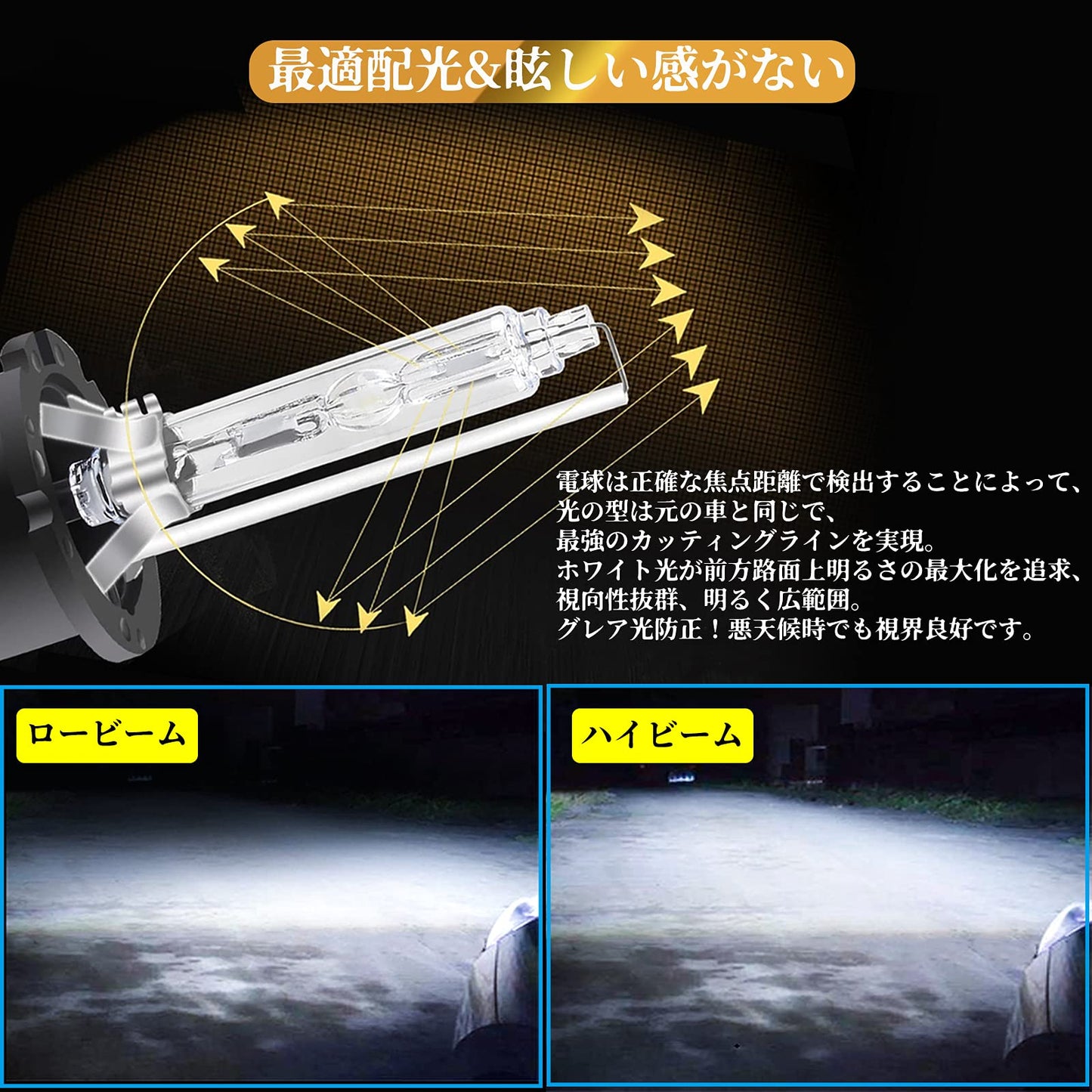HIDバルブ 8000K 純正交換用車用ヘッドライト インスタントスタート 車検対応 12V 35W