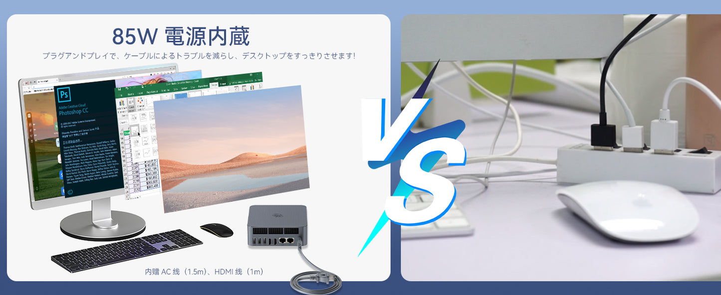 Beelink Intel Core 1220P ミニpc,内蔵PSU EQi12 10C/12T,最大4.4GHz,Copilot minipc デュアルチャンネル24GB LPDDR5 RAM 500GB NVMe SSSD デュアルLAN,4K@60Hz デュアルHDMI,WiFi6,BT5.2,WI 11