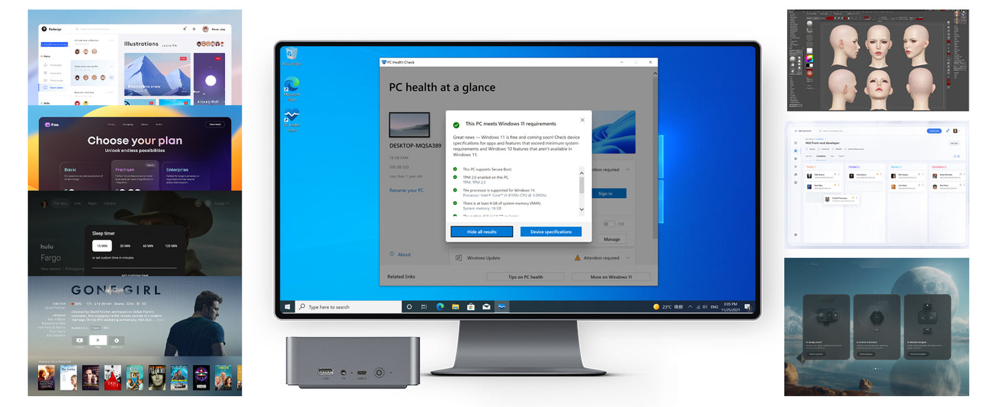 Beelink Intel Core 1220P ミニpc,内蔵PSU EQi12 10C/12T,最大4.4GHz,Copilot minipc デュアルチャンネル24GB LPDDR5 RAM 500GB NVMe SSSD デュアルLAN,4K@60Hz デュアルHDMI,WiFi6,BT5.2,WI 11