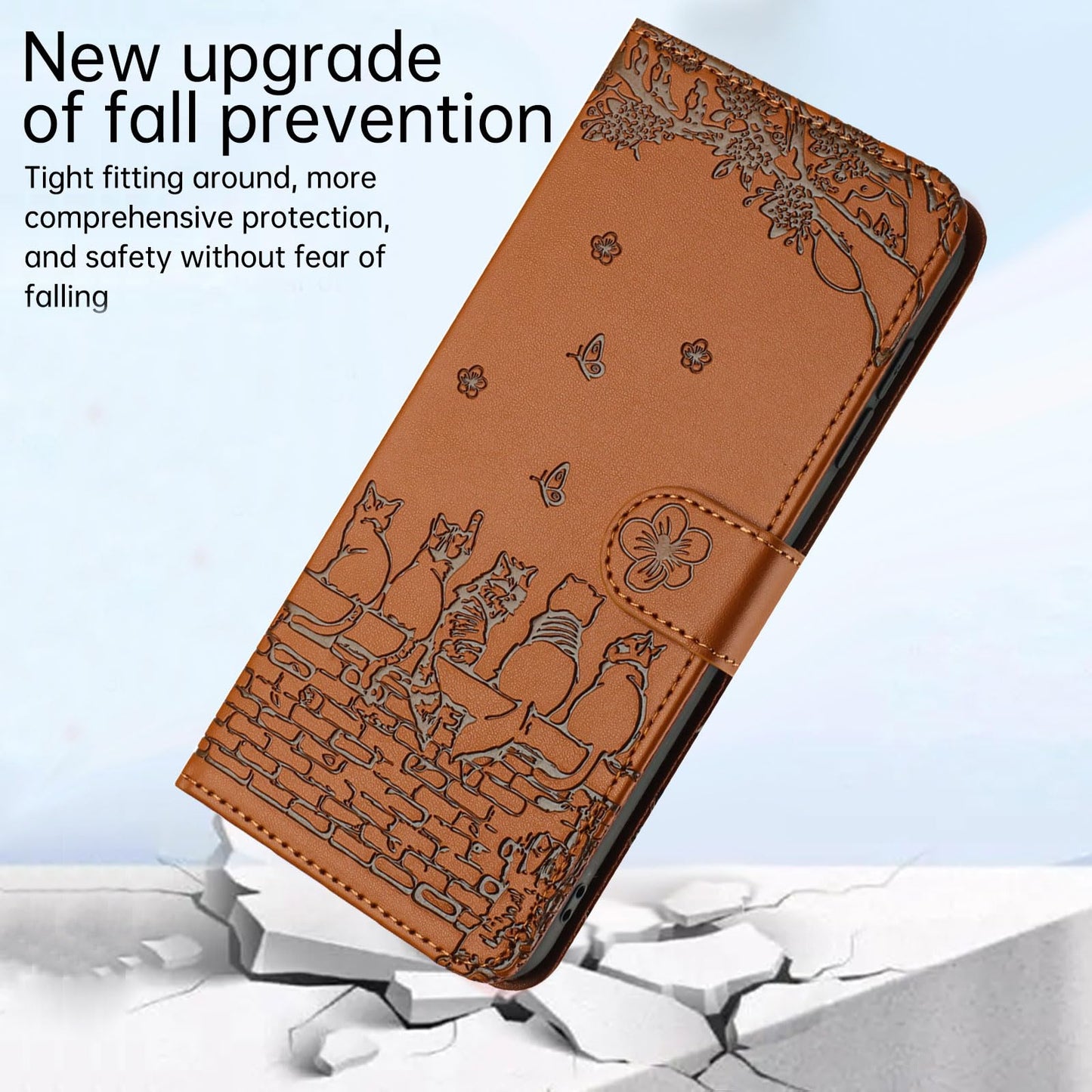 Google Pixel 8A ケース 手帳型 可愛い 猫柄 グーグル ピクセル 8A 携帯カバー 蝶の花柄 スマホケース おしゃれ カード入れ 財布型 Pixel 8A カバー 動物柄 カード収納 スタンド機能 軽量 便利 内蔵マグネット式 スモーキーパープル 純色シンプルデザイン - Smoky Purple