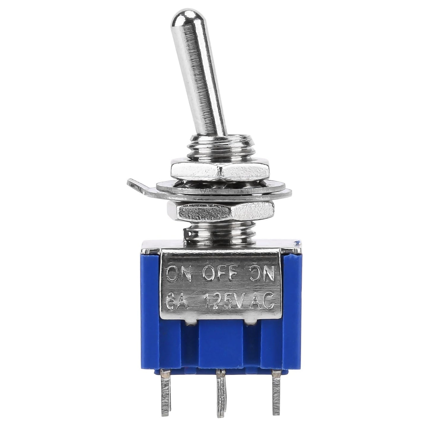 15個 MTS-203 ミニトグルスイッチ 6A-125V / 3A-250V ACトグルスイッチ 6ピン 3ポジション ON/OFF/ON ミニチュアトグルスイッチ
