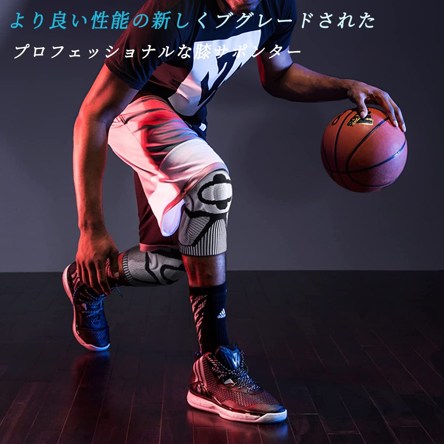 膝サポーター ひざ専用 半月板 スポーツ用 ランニング/ゴルフ/テニス/バドミントン/マラソン/サックー/登山 膝安定 膝固定 日常生活 左右兼用 サイドバネ 1枚入 HX-53