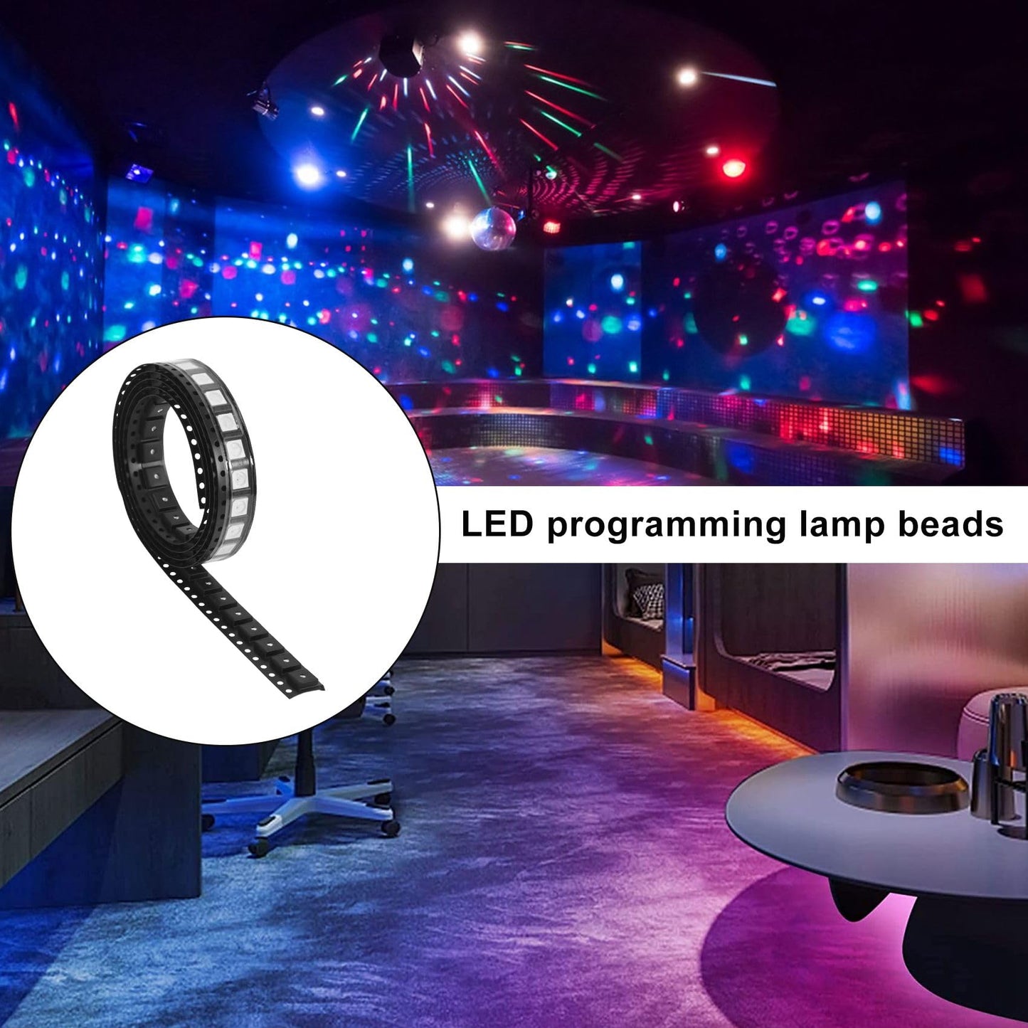 100ピース WS2812B RGB LEDチップ 5050SMDホワイトPCB WS2812 個別にアドレス指定可能なチップピクセルDC5V