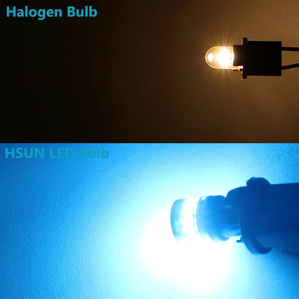 T10 W5W LED バルブ 12V-24V 175 161 168 194 12961 W5W 20連 発SMD3014LEDチップ 車用CANBUSキャンセラー内蔵 360度ポジション インジケータライト ルームランプ ナンバー灯、 2個セット、青/アイスブルー