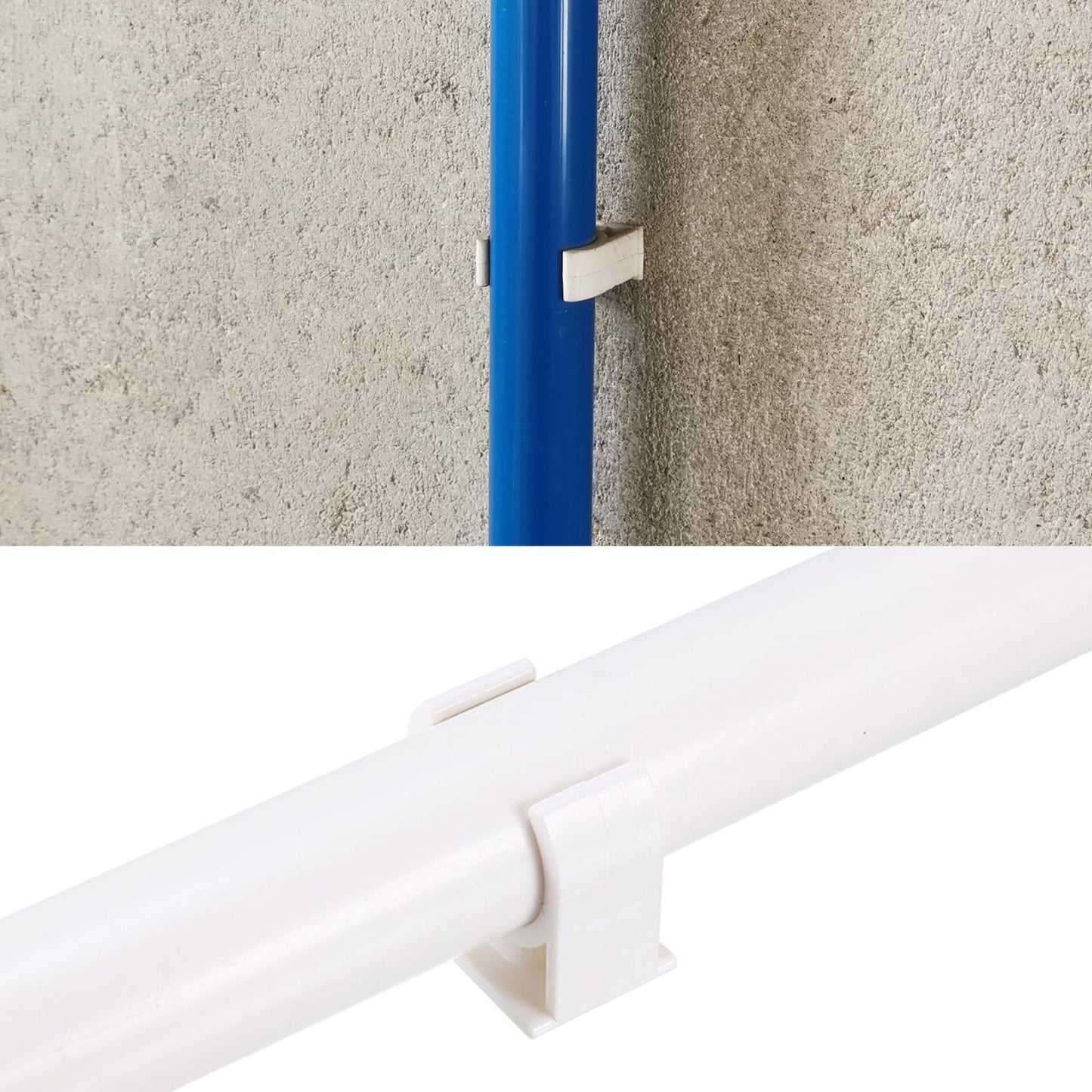 10個セット U字型パイプクランプクリップ PPR U字型水管クランプ 32mm/1.26" ODの水管およびチューブホースに適合 ホワイト