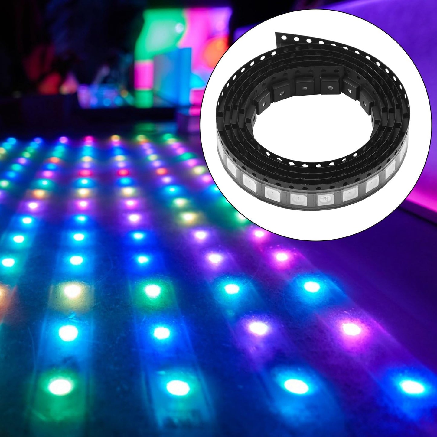 100ピース WS2812B RGB LEDチップ 5050SMDホワイトPCB WS2812 個別にアドレス指定可能なチップピクセルDC5V