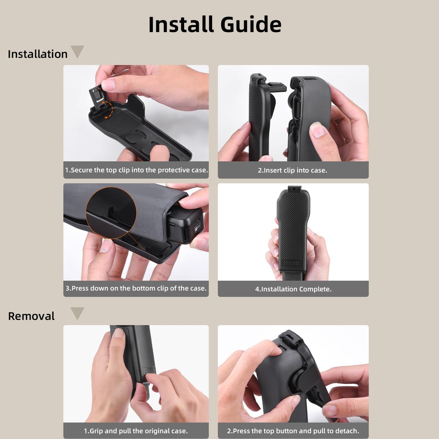 ポケット3カバーケースアクセサリー、ジンバルフリップ保護カバーレンズプロテクターキャップは、DJI Osmo Pocket 3 Creatorコンボ用フィルター3枚を収納可能(ブラック)