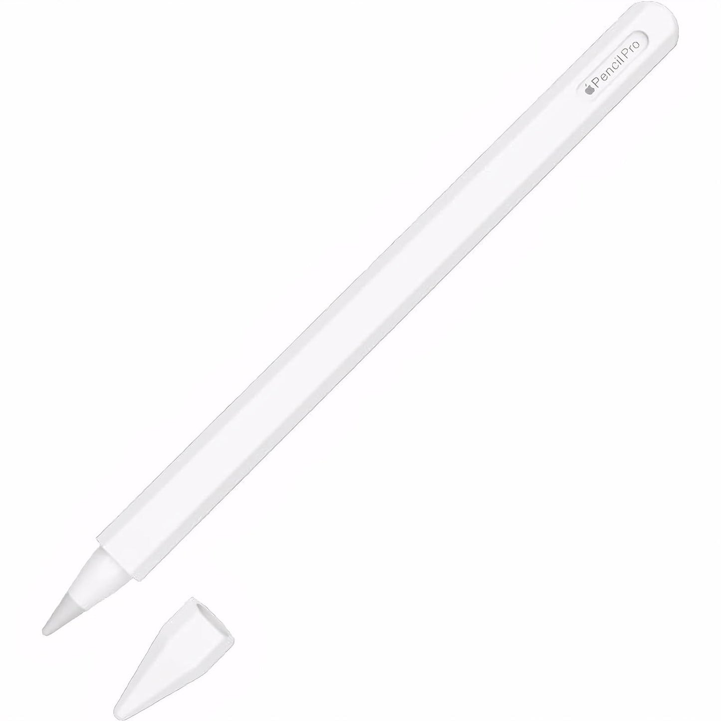 Apple Pencil Pro 2024&Apple pencil 2nd 第2世代用 アップルペンシルケース シリコン アップルペンシルカバー シリコン保護ケース かわいい 鉛筆 デザイン 握りやすい 滑り止め グリップ 柔らかい アップルペンシルプロ/アップルペンシル第2世代対応 (オレンジ)