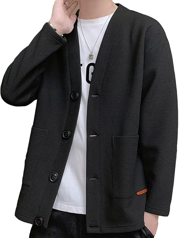 メンズ 秋服 和式カーディガン メンズ 無地 羽織 長袖 七分袖 半袖 和風 Vネックジャケット セーター 薄手 おしゃれ シャツ 軽量 通気性 春夏秋冬 服 大きいサイズ