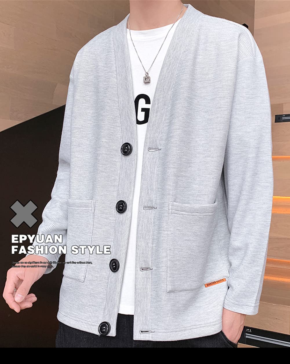 メンズ 秋服 和式カーディガン メンズ 無地 羽織 長袖 七分袖 半袖 和風 Vネックジャケット セーター 薄手 おしゃれ シャツ 軽量 通気性 春夏秋冬 服 大きいサイズ