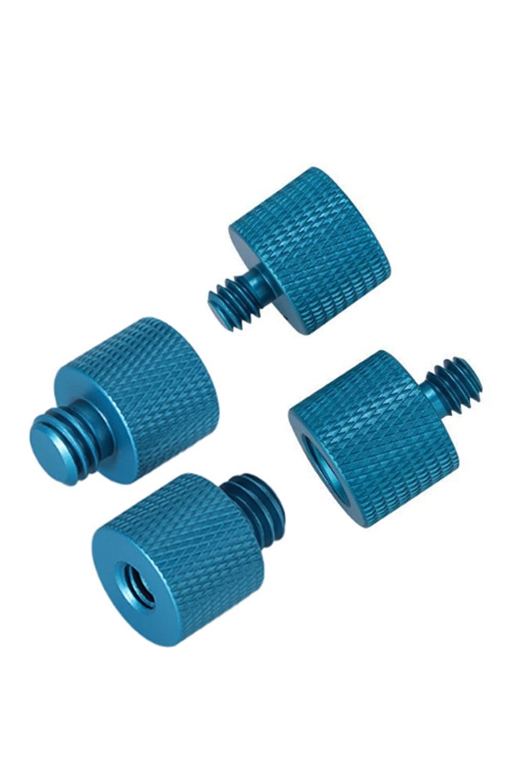 カメラネジ変換アダプター マイクアクセサリ 変換アダプター 3/8"オス-1/4"メス 1/4"オス-3/8"メス 変換ネジアダプター アルミニウム合金 4個セット 連結ネジ 固定ネジアダプター 撮影補助ツール