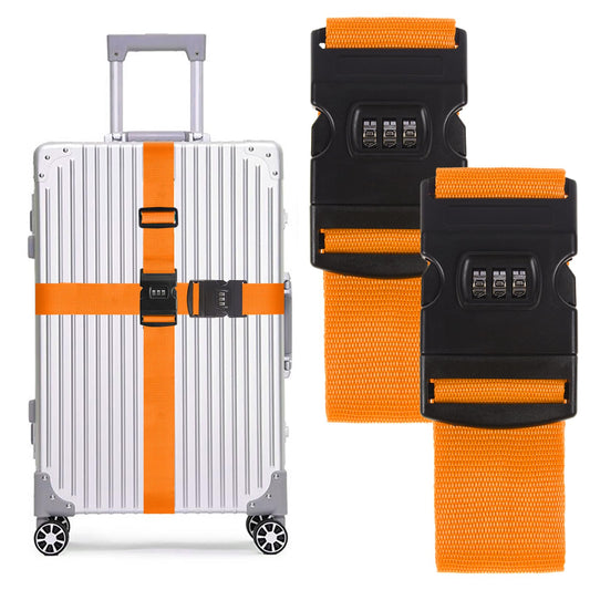 キャリーケースバンド 荷締め用ストラップ ナイロン製 ステンレス鋼バックル 2本セット