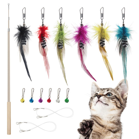 猫 おもちゃ 猫じゃらし ねこ玩具 昆虫 大飛ぶ虫昆虫６個 竿つき