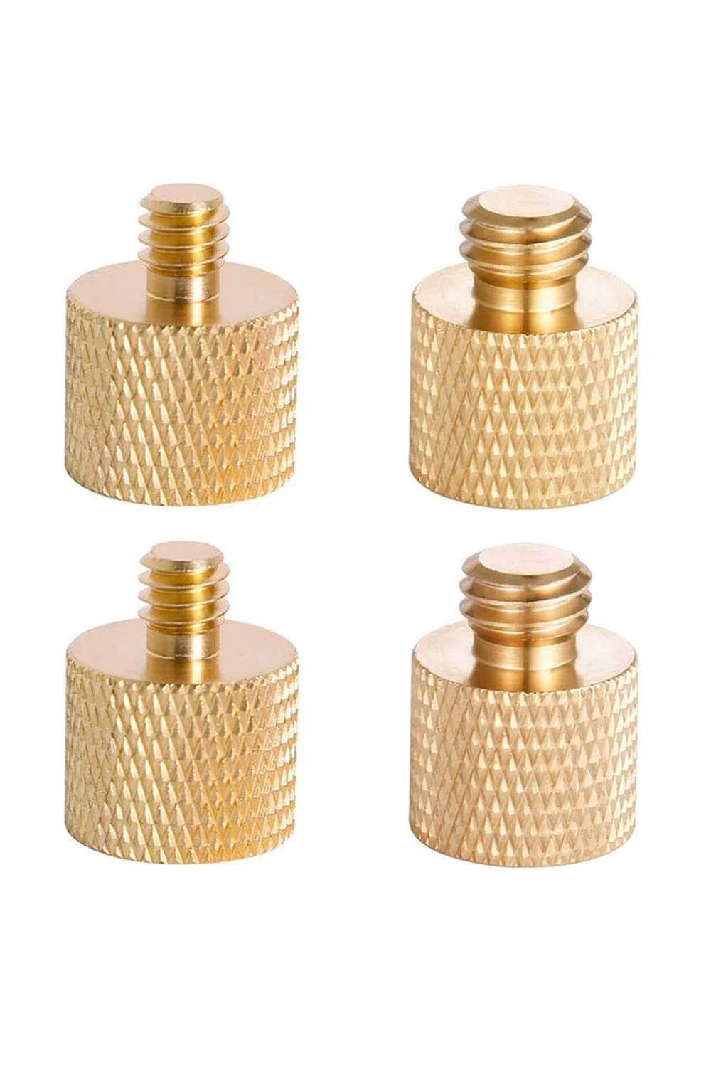 カメラネジ変換アダプター マイクアクセサリ 変換アダプター 3/8"オス-1/4"メス 1/4"オス-3/8"メス 変換ネジアダプター アルミニウム合金 4個セット 連結ネジ 固定ネジアダプター 撮影補助ツール