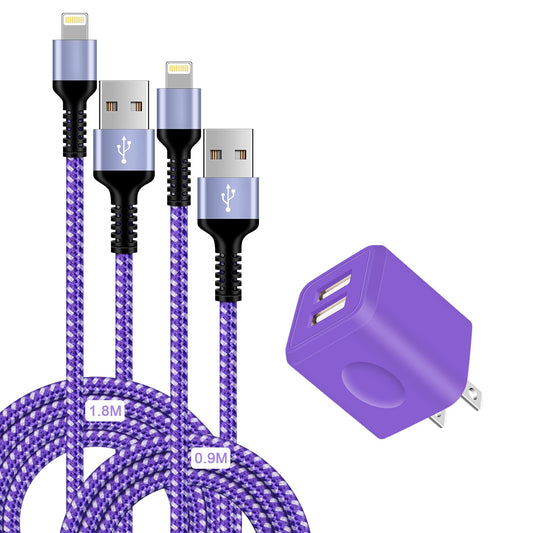 iPhone 充電器 USB 2ポート 10W ACアダプター 【PSE認証済】 ライトニングケーブル 2本付き ipad 充電器 USB コンセント スマホ充電器 急速充電 海外対応 iPhone 14 Pro コード iPhone 14/iPhone 13/12/11/X/8/7/6/5/SE2/SE3/iPad/AirPods/Android等のUSB機器対応 軽量 コンパクト