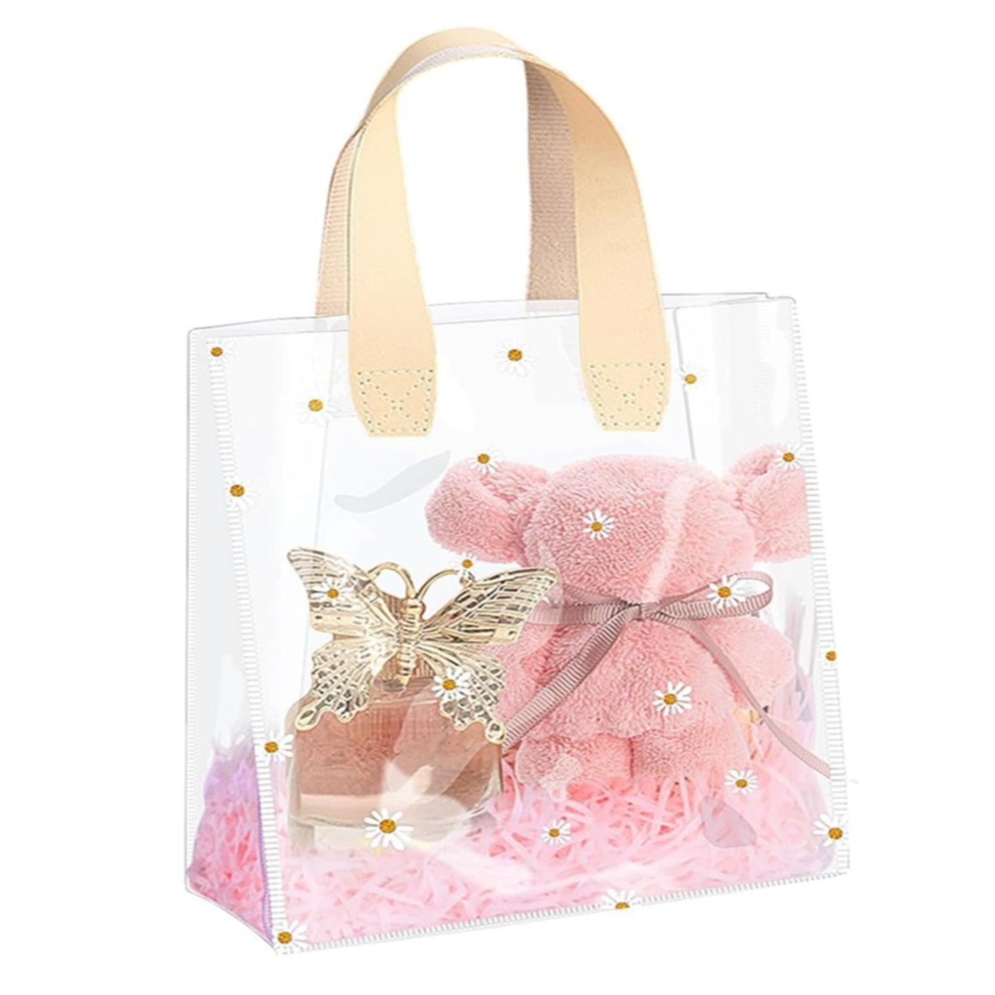 プールバッグ 25*23*14.5cm 透明トートバッグ 防水 ビーチバッグ 可愛い ビニールバッグ 大容量 お持ち運び便利 ビーチ/水泳/ジム/温泉/旅行/アウトドア用