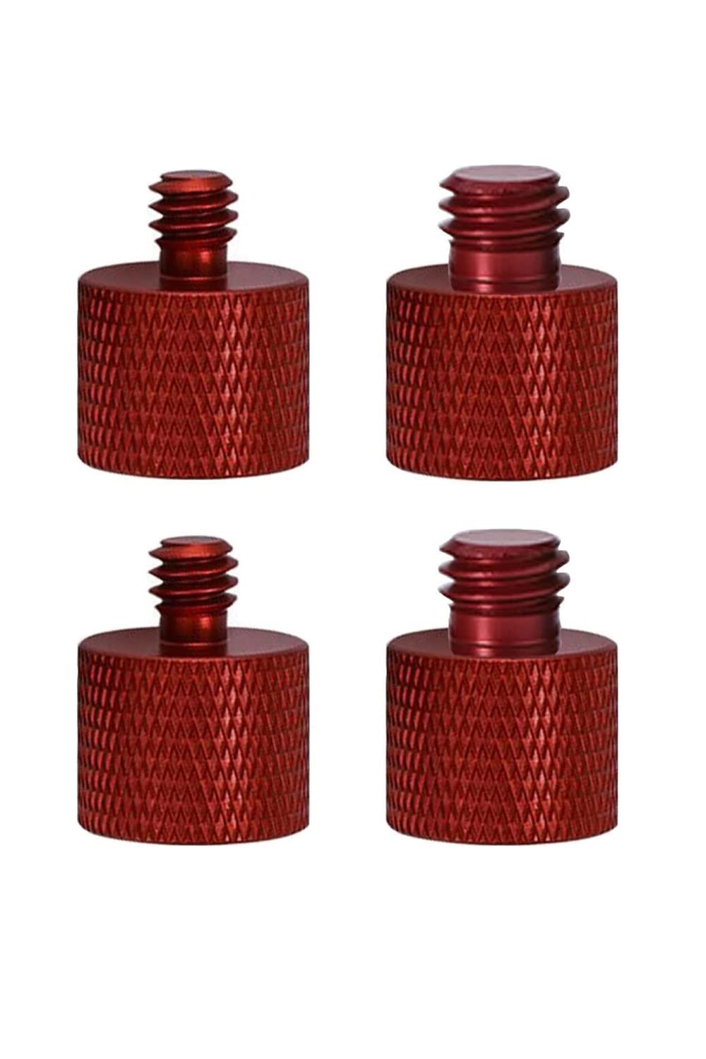 カメラネジ変換アダプター マイクアクセサリ 変換アダプター 3/8"オス-1/4"メス 1/4"オス-3/8"メス 変換ネジアダプター アルミニウム合金 4個セット 連結ネジ 固定ネジアダプター 撮影補助ツール