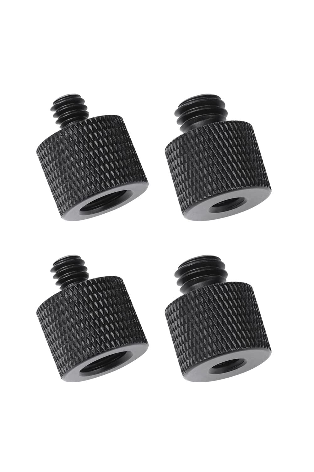 カメラネジ変換アダプター マイクアクセサリ 変換アダプター 3/8"オス-1/4"メス 1/4"オス-3/8"メス 変換ネジアダプター アルミニウム合金 4個セット 連結ネジ 固定ネジアダプター 撮影補助ツール