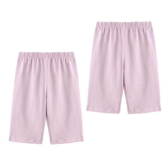 キッズ 5分丈 ハーフ丈 パンツ 女の子 男の子 夏服 2枚セット ストレッチ ズボン ボトムス 伸縮性 裾スリット