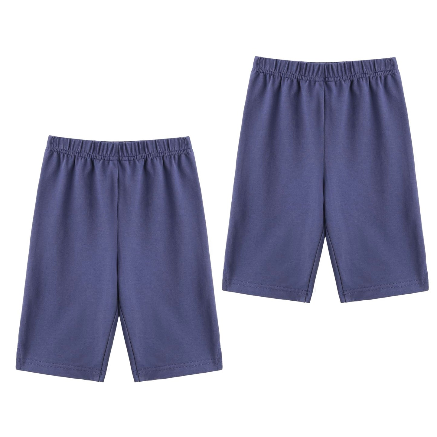 キッズ 5分丈 ハーフ丈 パンツ 女の子 男の子 夏服 2枚セット ストレッチ ズボン ボトムス 伸縮性 裾スリット
