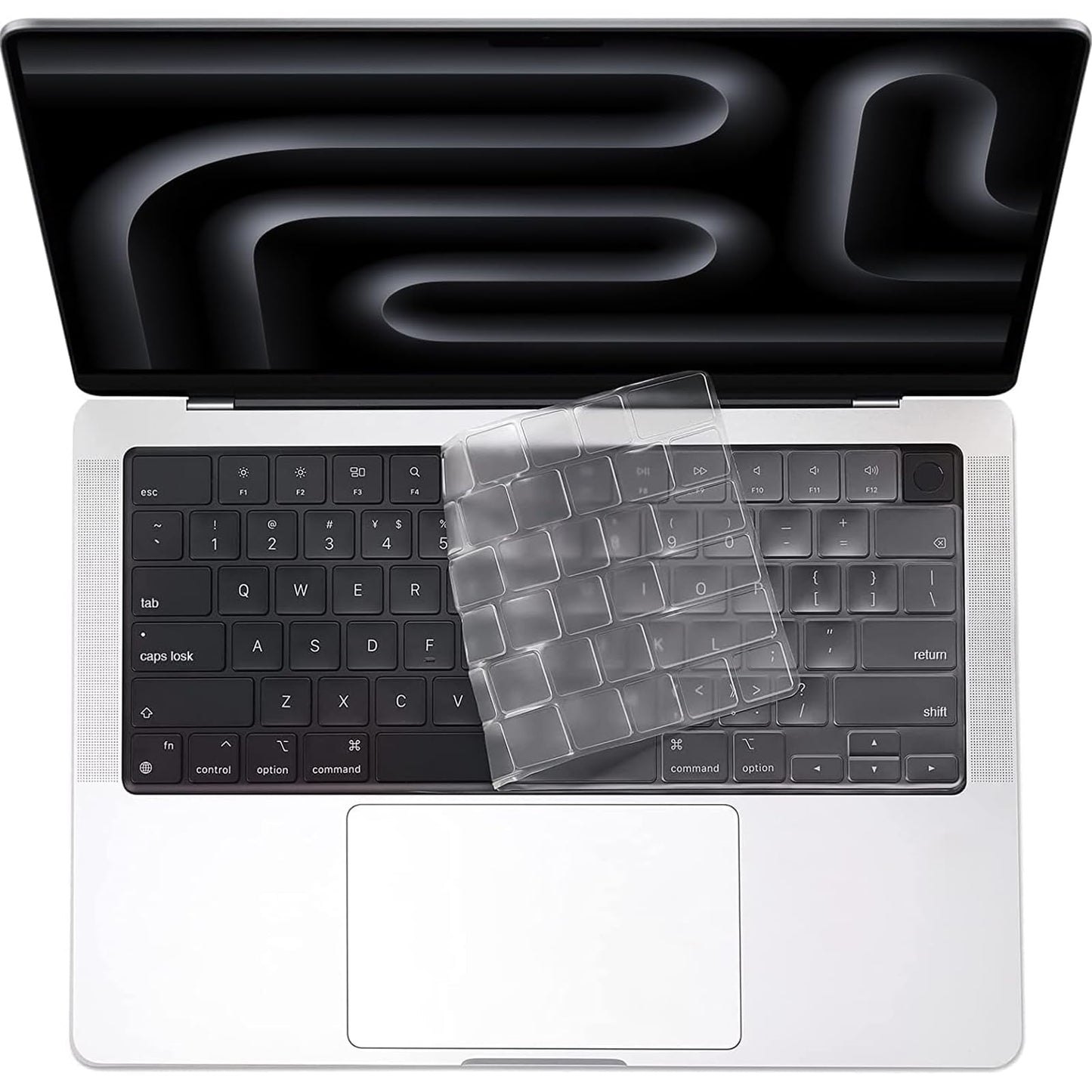 【US英語配列対応/日本語JIS配列対応不可】キーボードカバー 2024-2021 MacBook Air 15" MacBook Air 13.6"(M3 M2)/Pro 14" Pro 16" M4 M3 M2 M1(A3113 A3114 A2918 A2992 A2991 A2681 A2941 A2779 A2442 A2780 A2485)対応 極薄 Keyboard Cover