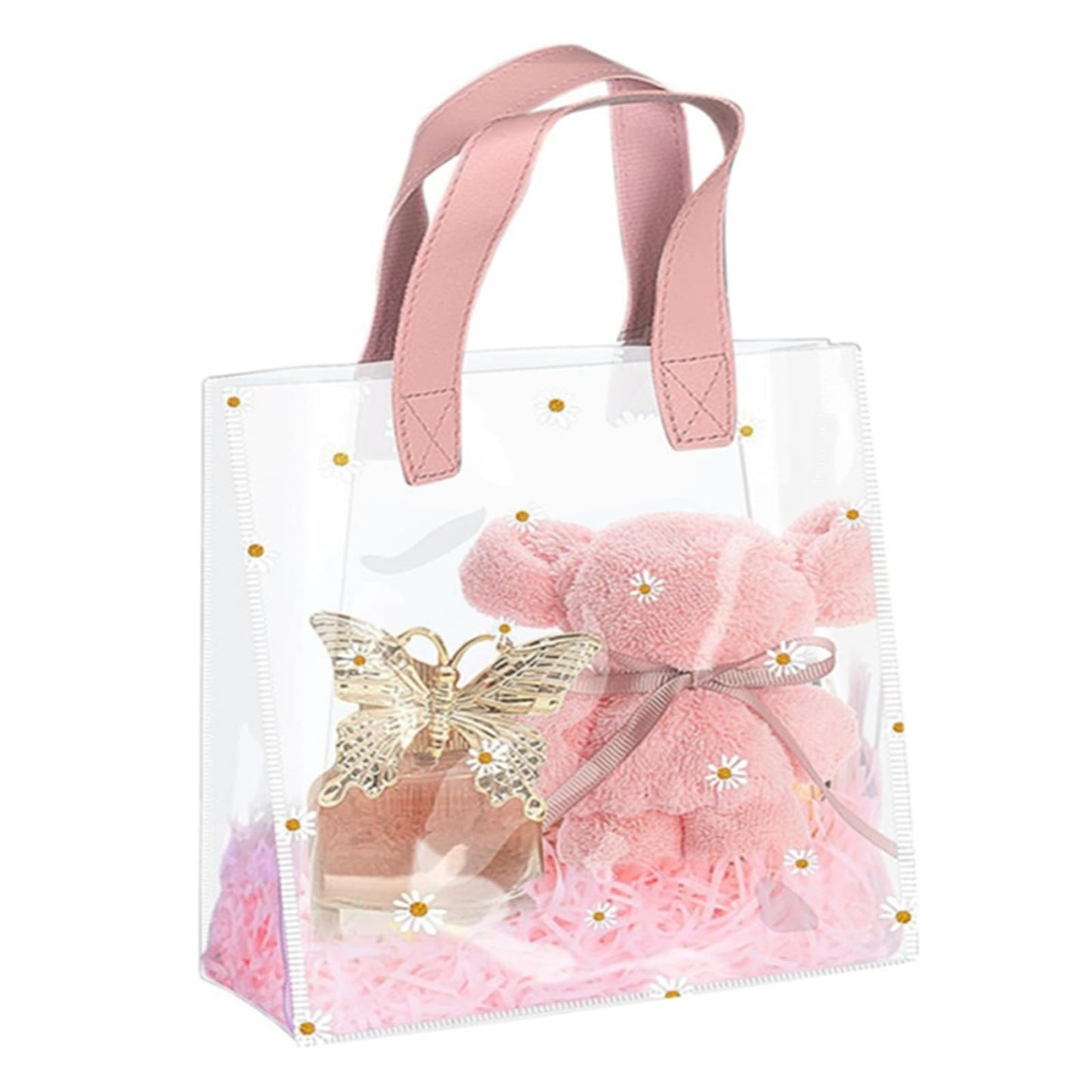 プールバッグ 25*23*14.5cm 透明トートバッグ 防水 ビーチバッグ 可愛い ビニールバッグ 大容量 お持ち運び便利 ビーチ/水泳/ジム/温泉/旅行/アウトドア用