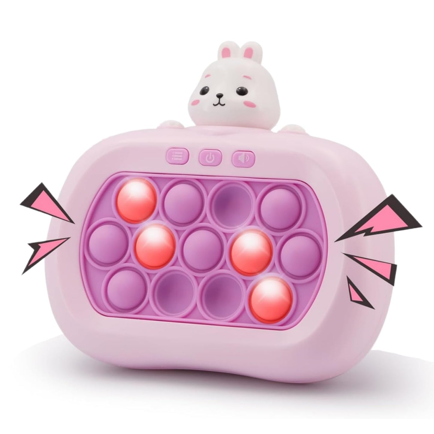 プッシュポップ ゲーム 電動 光る 知育玩具 13キー 4モード 999＋レベル 4歳 5歳 6歳 7歳 小学生 女の子 プレゼント 集中力 おもちゃ ストレス解消 グッズ クリスマスプレゼント 女の子 子供 玩具 ウサギ