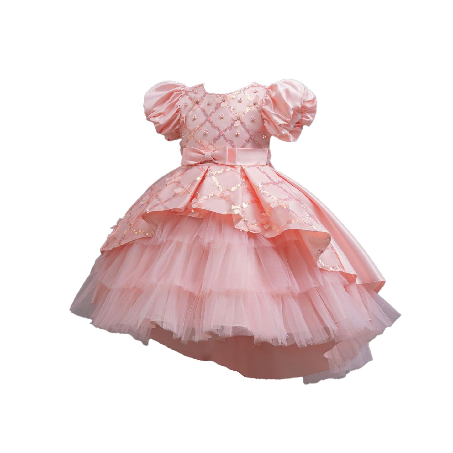 キッズ ドレス パーティー 女の子 ワンピース キッズ 子供服 発表会 子ども チュールドレス プリンセスドレス リポン付き フォーマル ワンピース 記念撮影 結婚式 可愛い 通学 入学式 演奏会