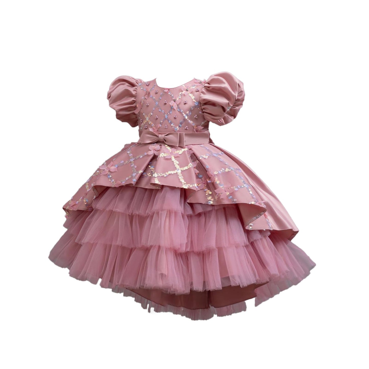 キッズ ドレス パーティー 女の子 ワンピース キッズ 子供服 発表会 子ども チュールドレス プリンセスドレス リポン付き フォーマル ワンピース 記念撮影 結婚式 可愛い 通学 入学式 演奏会