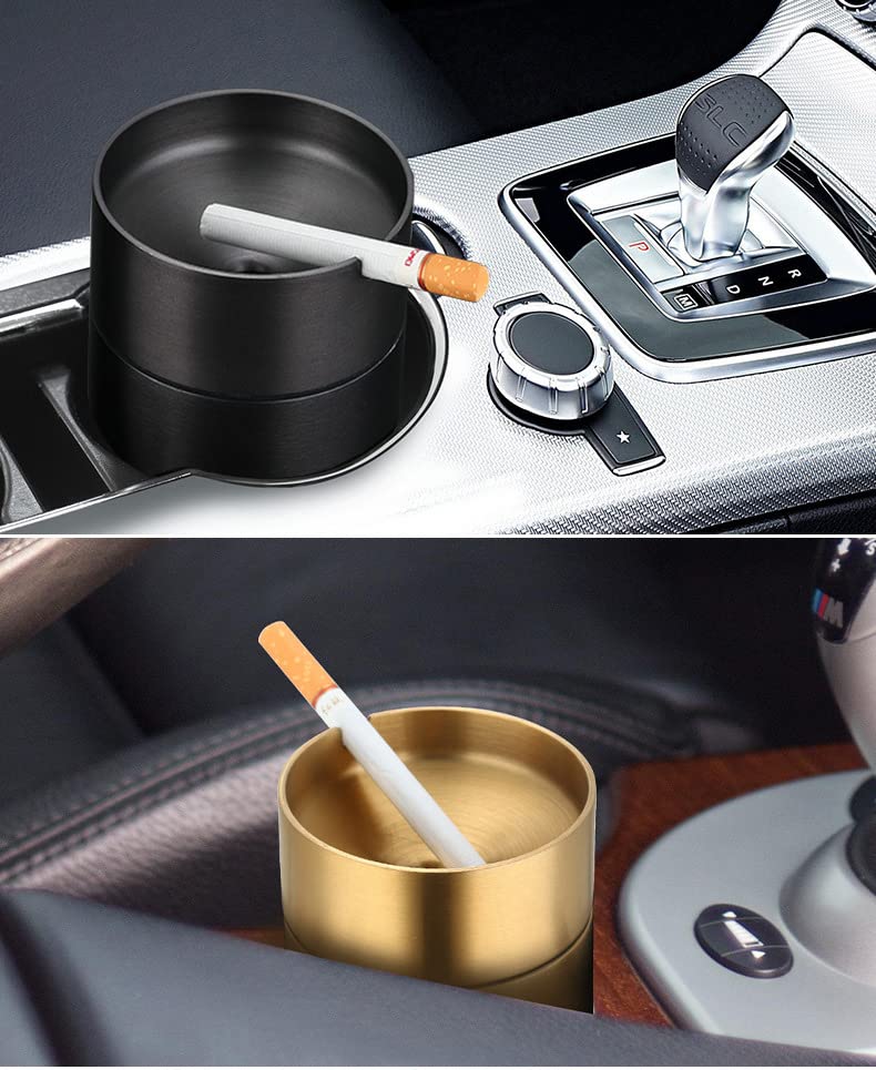 灰皿 イルマワン用の灰皿 煙草入れ ステンレス製 灰皿 車用/卓上/屋外/屋内 大容量 防錆 車載灰皿 防風 防臭 水洗い可能 フィルター式灰皿 加熱式たばこ用アクセサリ アイコスヒットスティック用の灰皿 (シルバー)