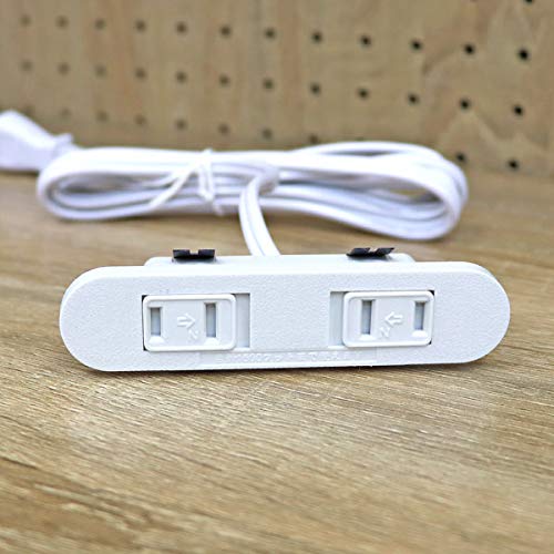 埋め込みコンセント 2つ口 USB電源付 ブラウン