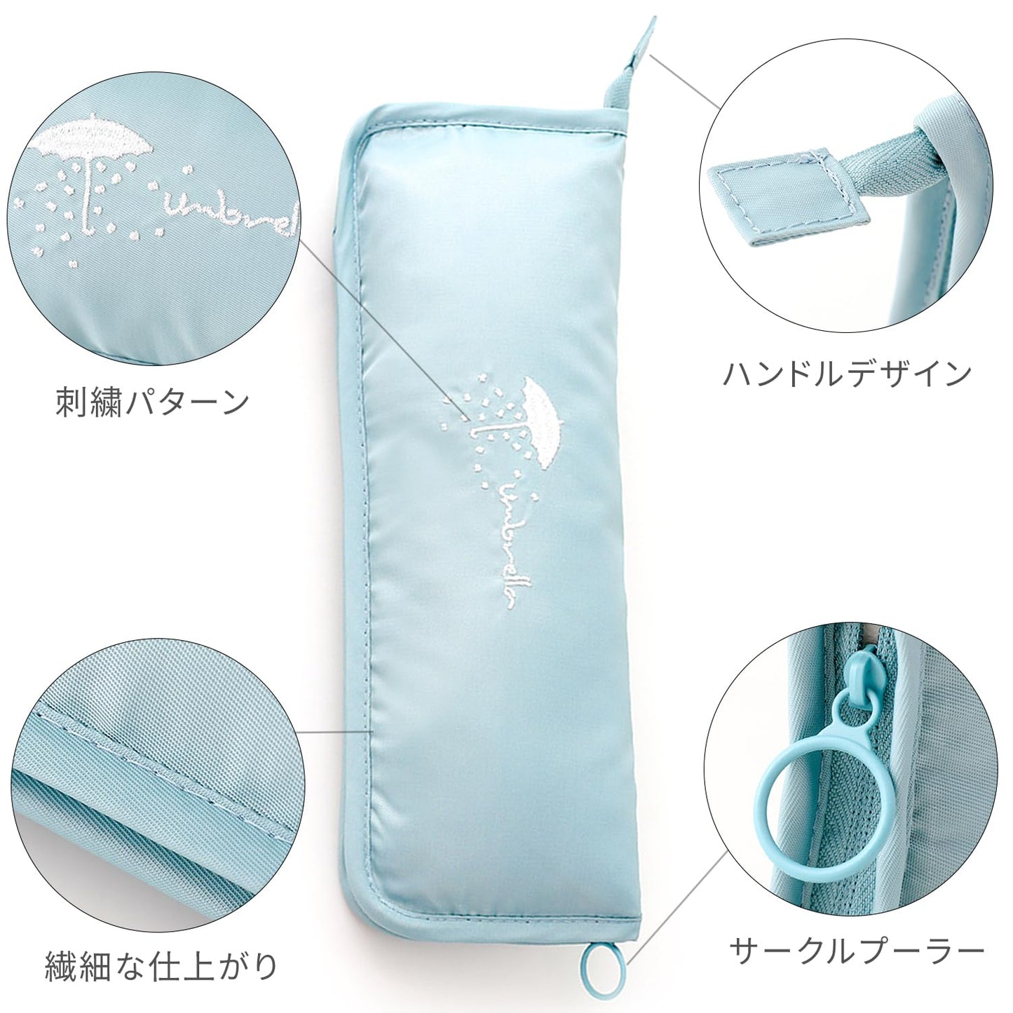 傘カバー 折りたたみ傘 ケース 2個入り 吸水傘ケース 折りたたみ傘 カバー 持ち運びが簡単 軽量 超吸収性 多用途 (ネイビー＋スカイブルー)