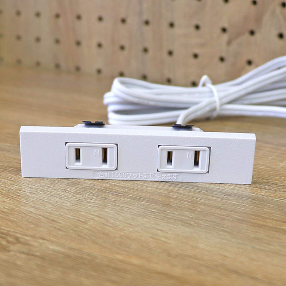 埋め込みコンセント 2つ口 USB電源付 ブラウン