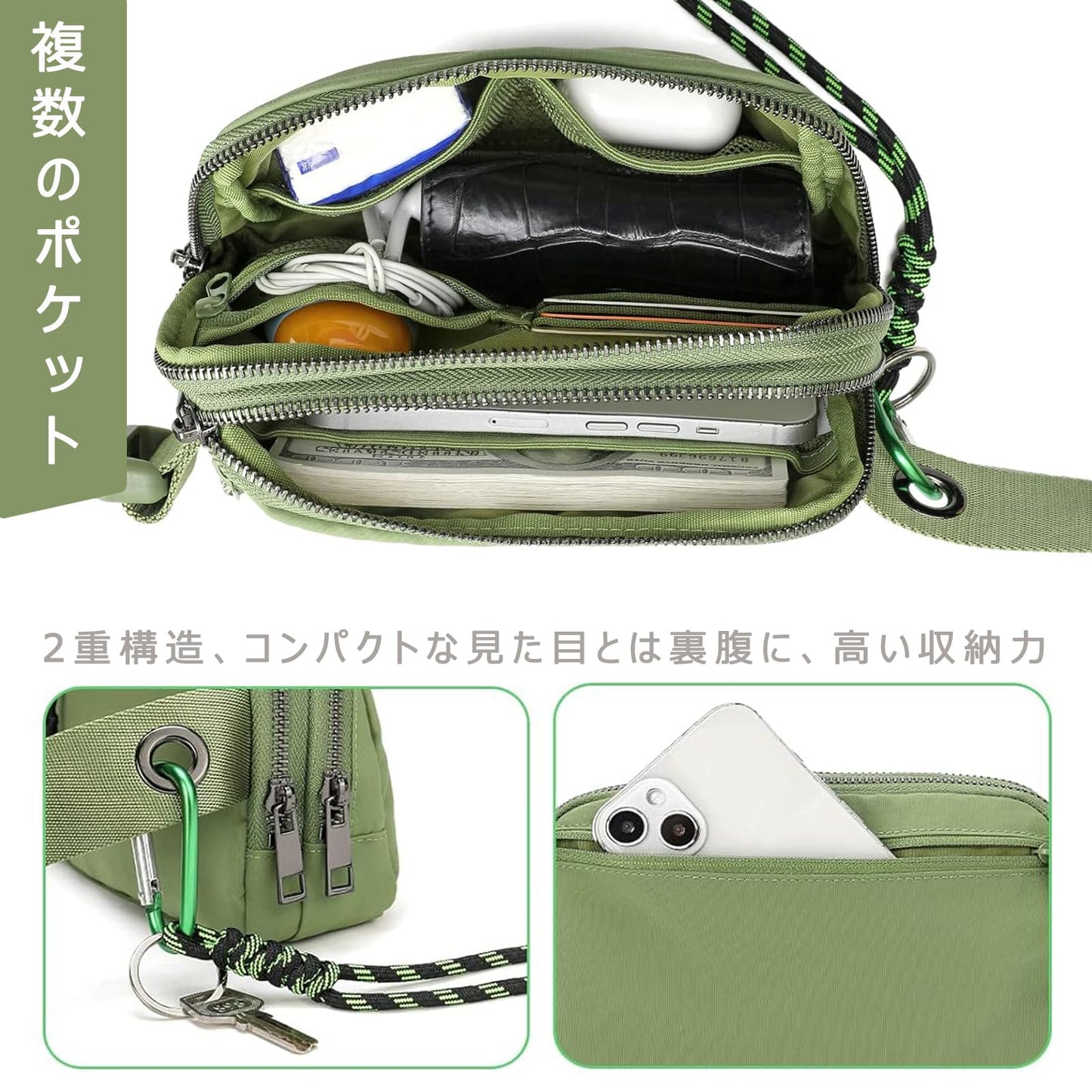 ウエストポーチ ウエストバッグ レディース メンズ 防水 軽量 おしゃれ 斜めがけ 2way小さめ ボディバッグ ヒップバッグ 肩掛けアウトドア 散歩 ランニング ポーチ 仕事 作業用 釣り 自転車 旅行 腰ポーチ