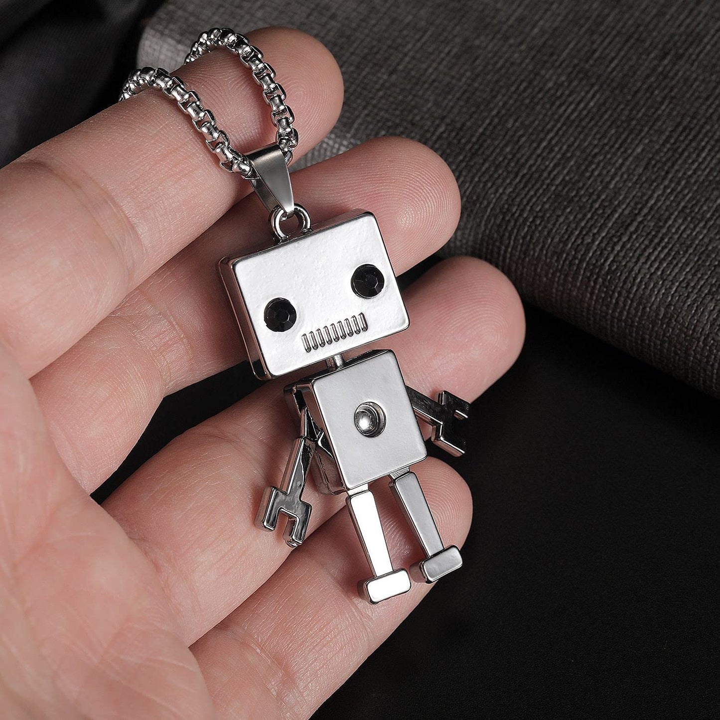 ネックレス メンズ シルバー かわいい うネックレス チタン製 ネックレス オシャレ 恐竜ペンダント 道化師 ギフト アクセサリー男女兼用