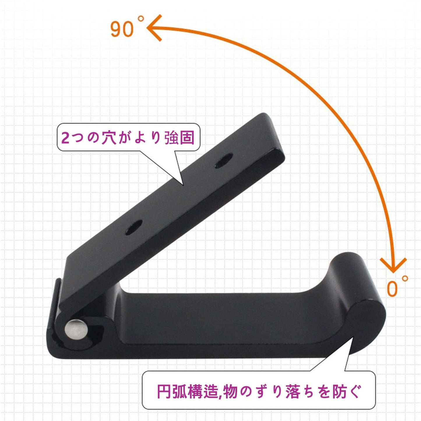 ウォールフック 3個セット 壁掛けフック 折り畳み バス キッチン ガレージ コートハンガー ウォールマウント ウォールフック アルミニウム合金ネジ 壁フック収納 フック ネジ付き